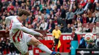  德甲-弗里德爾染紅馬拉破門約翰內(nèi)松建功 科隆3-1十人不萊梅