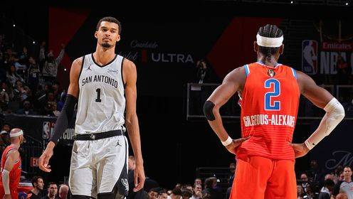 🏀马刺4人20+终结雷霆16连胜进决赛！文班复出22+9 SGA29+5