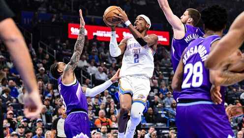 ??雷霆加時力克爵士 SGA46+6+6 霍姆格倫23+12 馬爾卡寧29+13