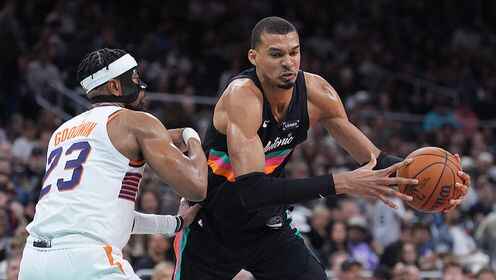 ??馬刺輕取太陽七連勝 文班17+11+5帽 布克傷退 杰倫&middot;格林26分