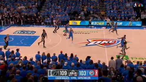  俄克拉荷马雷霆_NBA西决G7：马刺111-103雷霆_卡斯尔关键补篮几乎杀死比赛华莱士力挽狂澜再续一口气