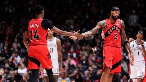 🏀猛龙8人上双轻取篮网迎7连胜 巴雷特伤退 小波特25+6