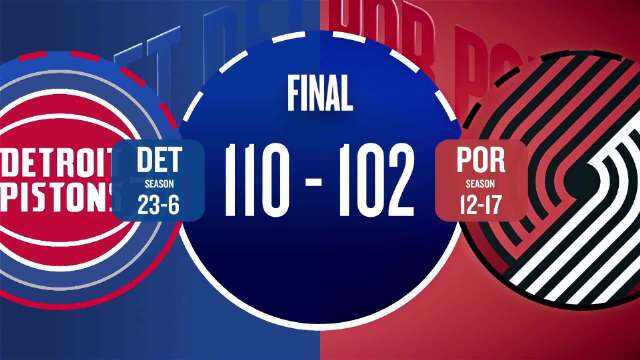 🏀杨瀚森未登场开拓者逆转失败负活塞 杜伦26+10 康宁汉姆6犯