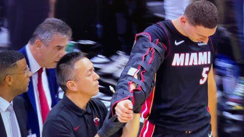 希望無礙！約維奇上籃被犯規(guī)重摔倒地 胳膊嚴(yán)重受傷