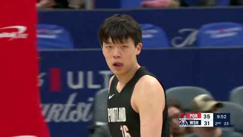 楊瀚森大打小轉(zhuǎn)身勾手帥氣命中