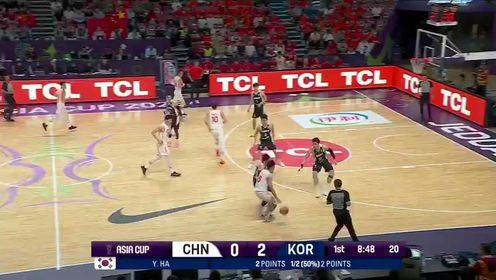 赵睿对抗后高难度上篮 为中国男篮拿下首分