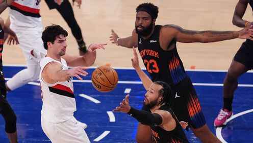 ??楊瀚森末節登場4分鐘 尼克斯三人20+大勝開拓者 唐斯轟14+20