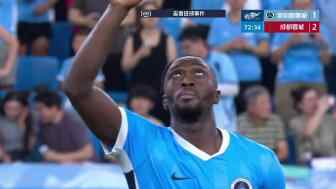  杨一鸣直塞打穿蓉城防线 奥乌苏不停球打门扳回一城