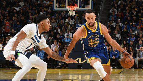 ??庫里復(fù)出空砍39分 勇士不敵無華狼 戈貝爾24+14 迪文關(guān)鍵三分