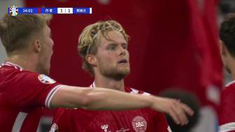  丹麦1-1扳平英格兰！尤尔曼德外围世界波破门！