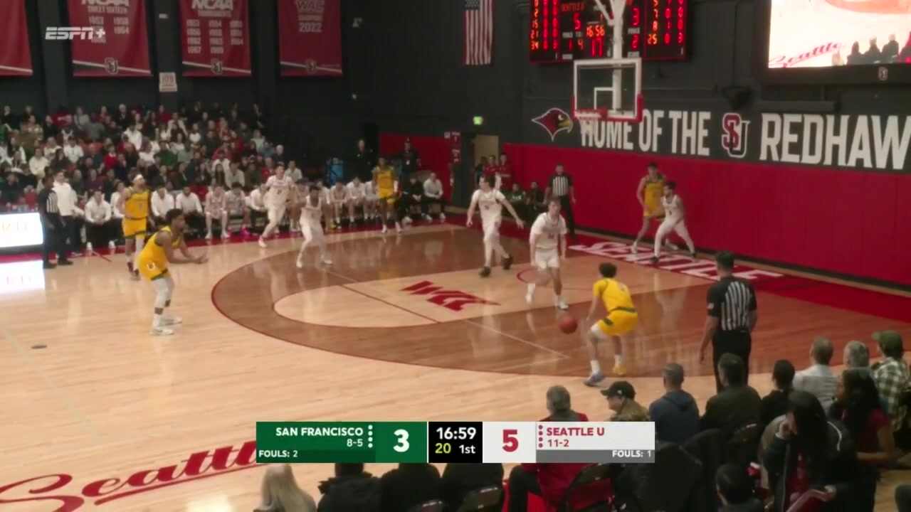 12月29日NCAA常規(guī)賽 舊金山大學(xué)67-59西雅圖大學(xué) 全場(chǎng)集錦