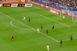 坎塞洛被扛飛！亞美尼亞球員中路包抄破門，葡萄牙1-1被扳平
