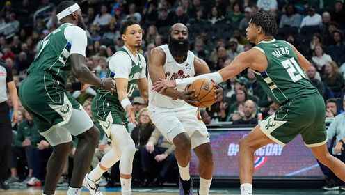 🏀雄鹿20记三分仍负骑士 哈登27+5+6 莫布里27+15 米切尔19+8