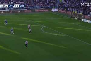 麥肯尼出球被斷，沃伊沃達抽射破門！尤文主場0-1落后科莫