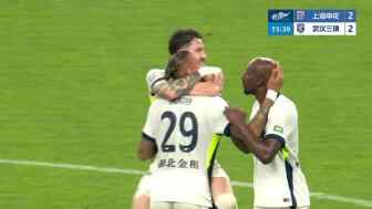 三镇2-2扳平申花！卡迪斯门前混战破门+本场传射