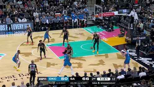 ??馬刺力克殘陣雷霆 凱爾登25+6 文班22+14 杰林威24+12