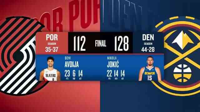 ??掘金擊退開拓者 約基奇22+14+14 穆雷22+7 克林根18+13