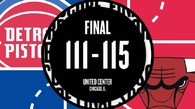 🏀武切维奇28+14 吉迪19+11 CC24投23分7板10助 公牛险胜活塞