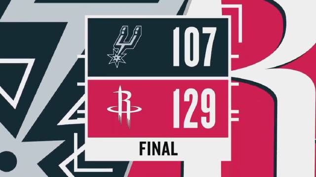  NBA季前赛 马刺  107 - 129  火箭 集锦