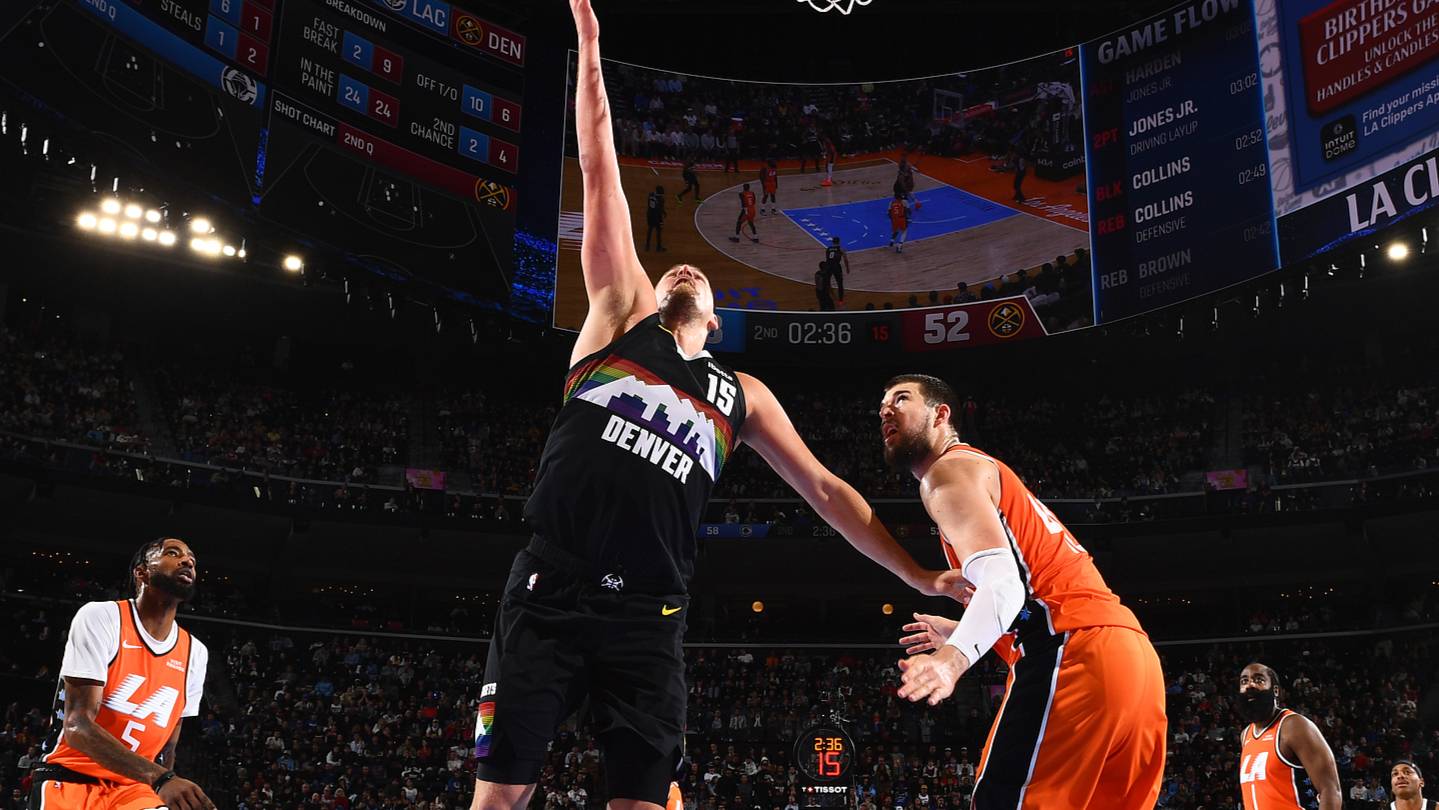 上半场还行下半场哑火！哈登vs掘金23+8+5集锦