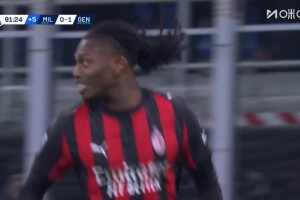  米蘭1-1扳平熱那亞！米蘭角球開出，萊奧頭球破門連場進球！