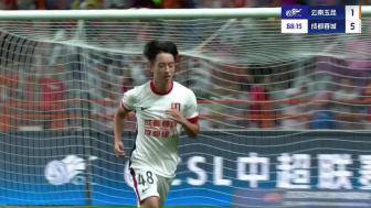  蓉城5-1领先 李漠雨低射远角弹柱入网