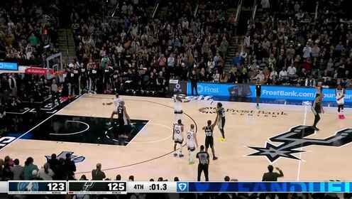 文班最后時刻單手拿下關鍵籃板，為馬刺鎖定勝局！