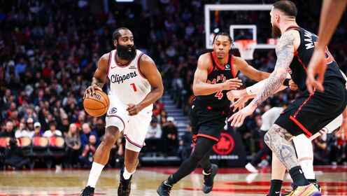 ??小卡缺陣&哈登末節+加時發力快船北境屠龍！哈登全場31分10助