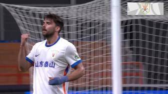  泰山2-0領(lǐng)先！謝文能分球被斷 澤卡勁射再下一城