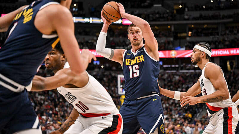 🏀9连胜！掘金加时18分逆转开拓者 约基奇35+14+13 卡马拉30分