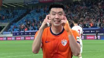 韦林顿射门被扑，冯伯元补射破门，海牛3-0领先亚泰