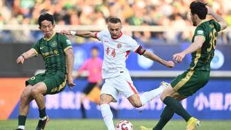 中超-浙江2-2青岛海牛联赛第七收官 弗兰克离别战破门