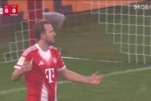  奥利塞送精准传中！凯恩近距离头球攻门被神勇扑出！