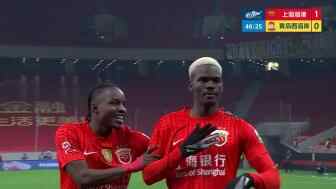  海港1-0領先！李帥開出角球 讓&middot;克勞德頭球破門