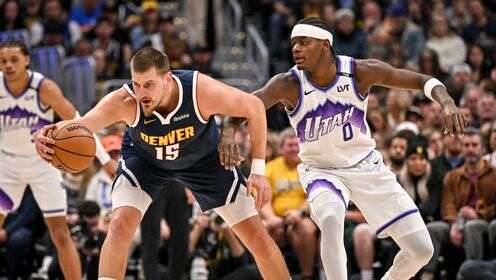 🏀掘金4人20+送爵士3连败 约基奇经济型三双 马尔卡宁27+8